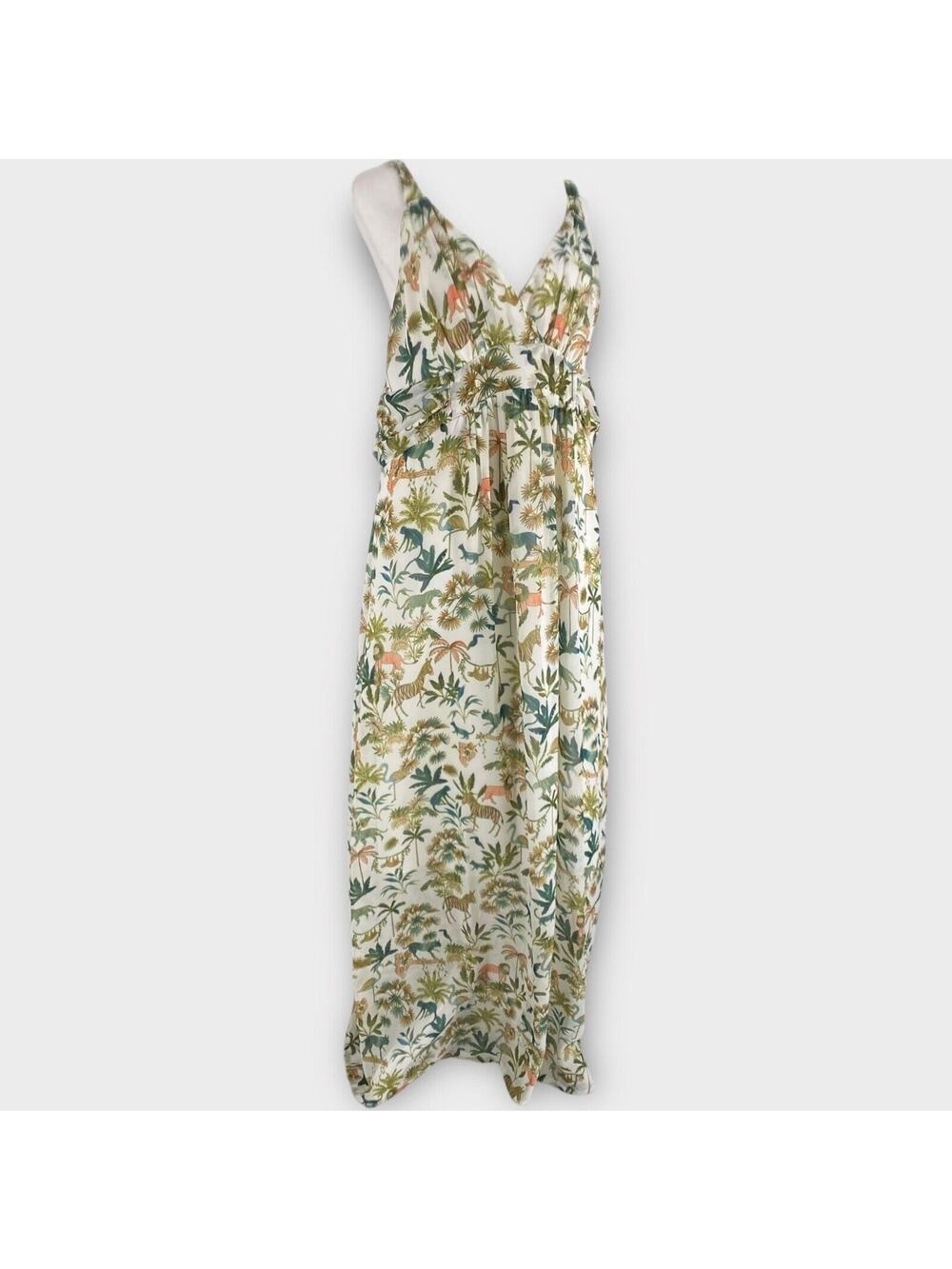 Pietro Brunelli Tropical Safari Jungle Floral Maternity Maxi Dress M